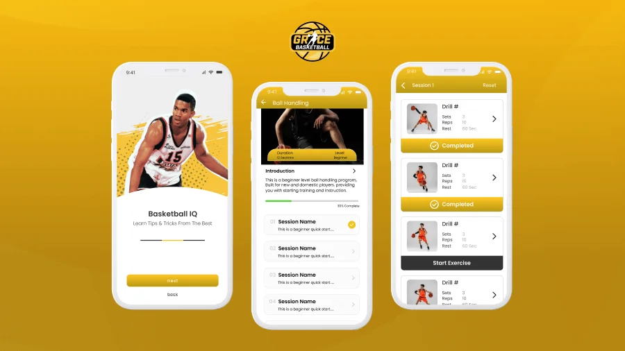 Grace Basketball website designed by WebArt Design